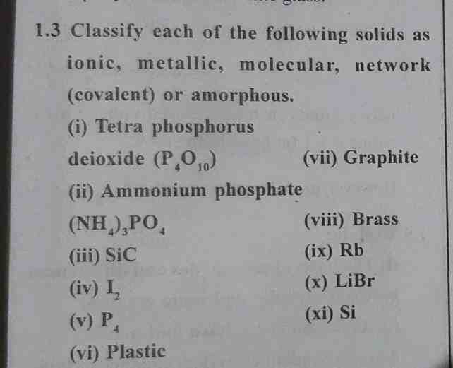 Which is an example of a network solid?